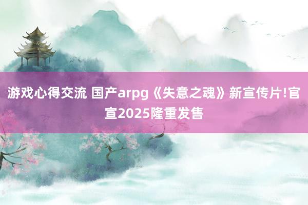 游戏心得交流 国产arpg《失意之魂》新宣传片!官宣2025隆重发售