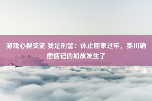 游戏心得交流 我是刑警：休止回家过年，秦川确凿惦记的如故发生了